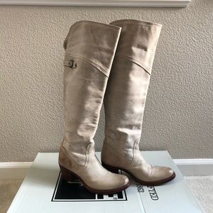 Frye Jane Tall Cuff Boot 7.5 Taupe